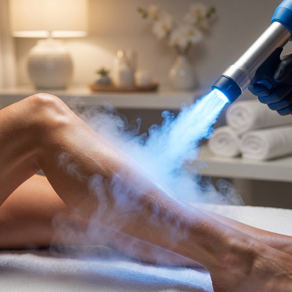 CryoToning treatment on legs